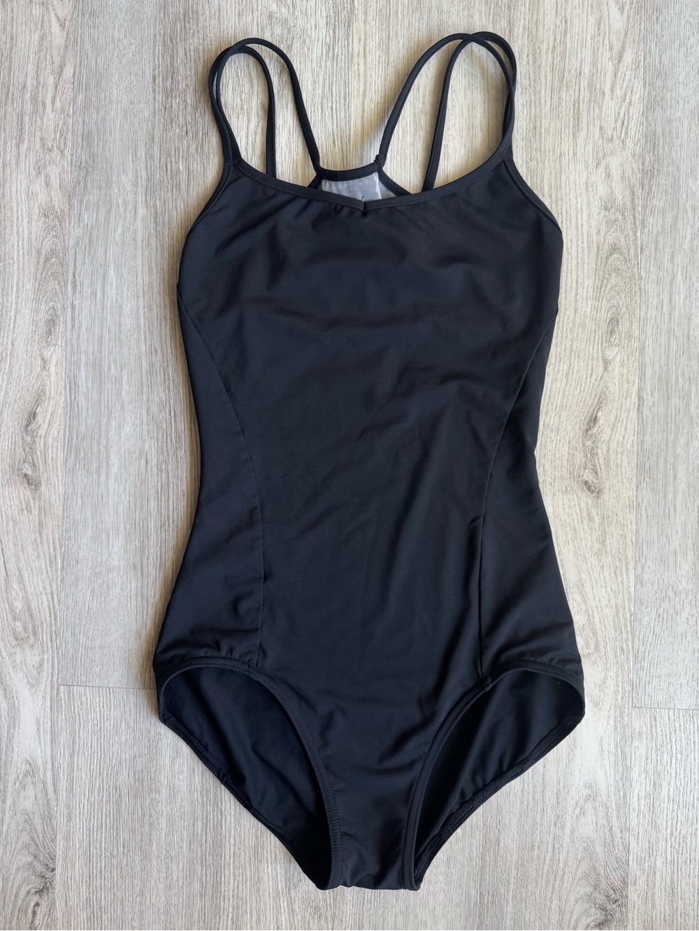 Capezio Black Diamond Racer Strappy Back Style Ballet Leotard Mesh Lace Design S